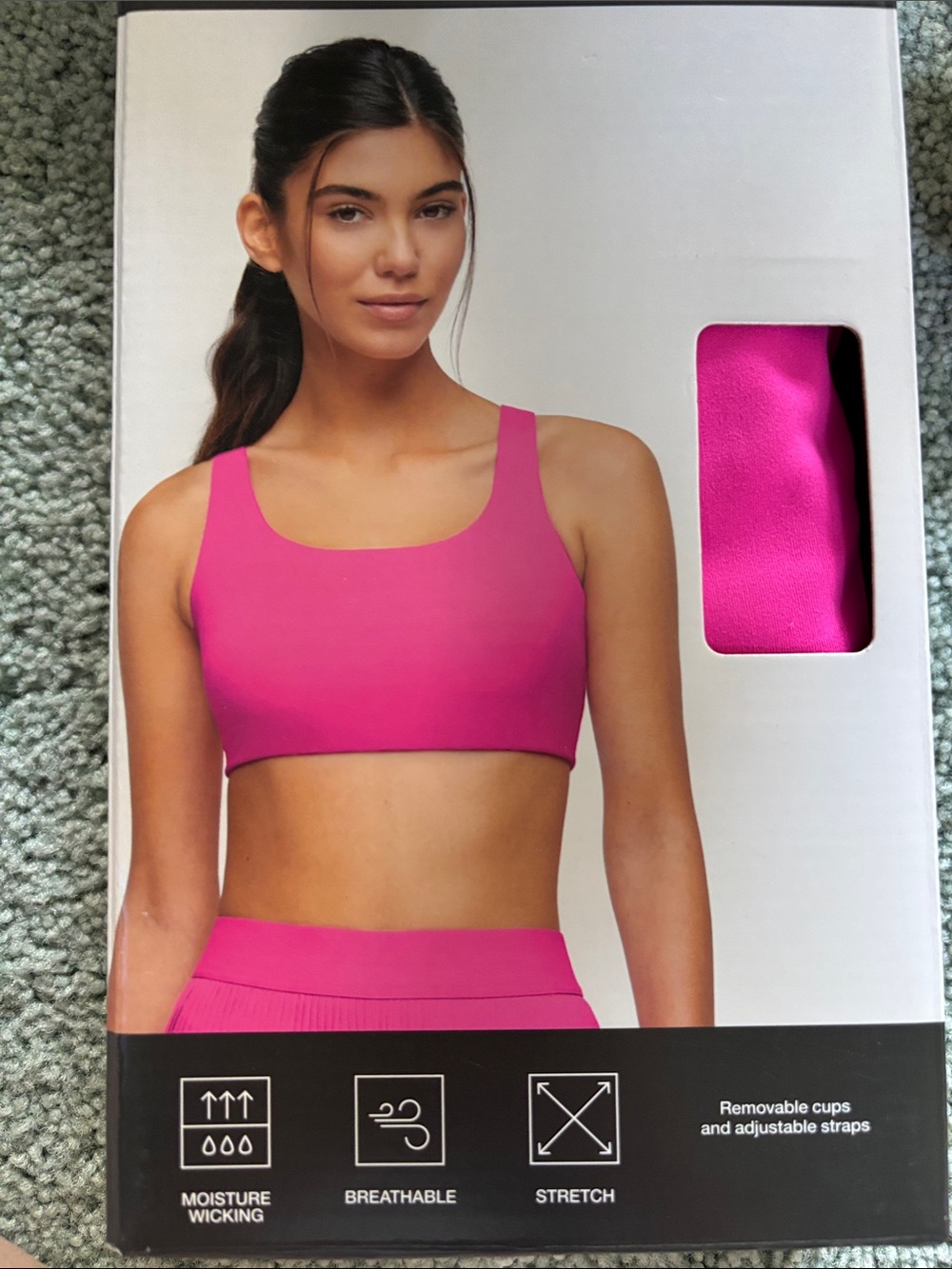 NWT GapFit Racerback Sports Bra Hot Pink Athletic TWO SIZES AVAILABLE (M or S)
